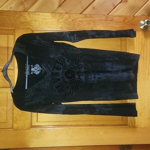 Affliction Long Sleeve w/velvet